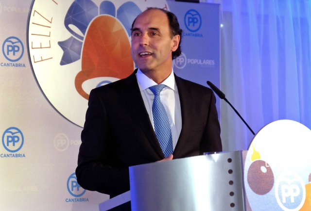 Ignacio Diego en la cena de Navidad del PP 2016